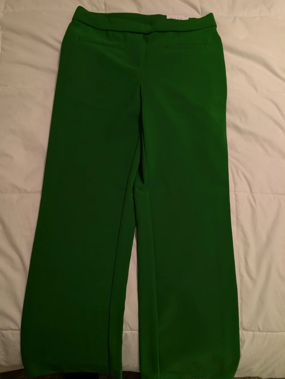 Nicole Miller New York Green Women's Slim Straight Dress Pants - Picture 2 of 4